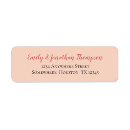 Etiqueta Coral Script preto pach Texto preto Nome do Retorn