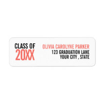 coral vivo graduação personalizada ano ousada