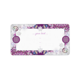 Etiqueta Corante vermelho cardinal e floco de neve