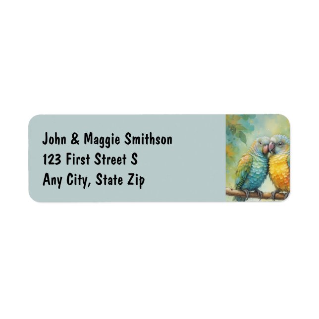 Etiqueta Corantes de aves tropicais (Frente)