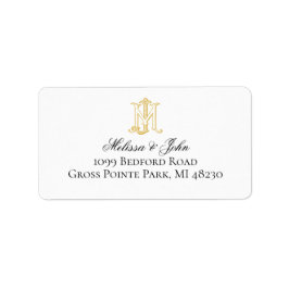 Etiqueta CORES EDITÁVEIS JM Monograma MJ Monogramas Rótulos