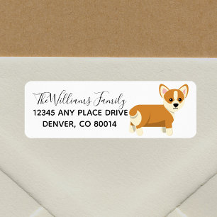 Etiqueta Corgi de Cute Personalizado