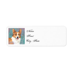 Etiqueta Corgi elegante de Galês do Pembroke