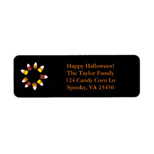 Etiqueta Corn Laranja de Milho Doce do Halloween