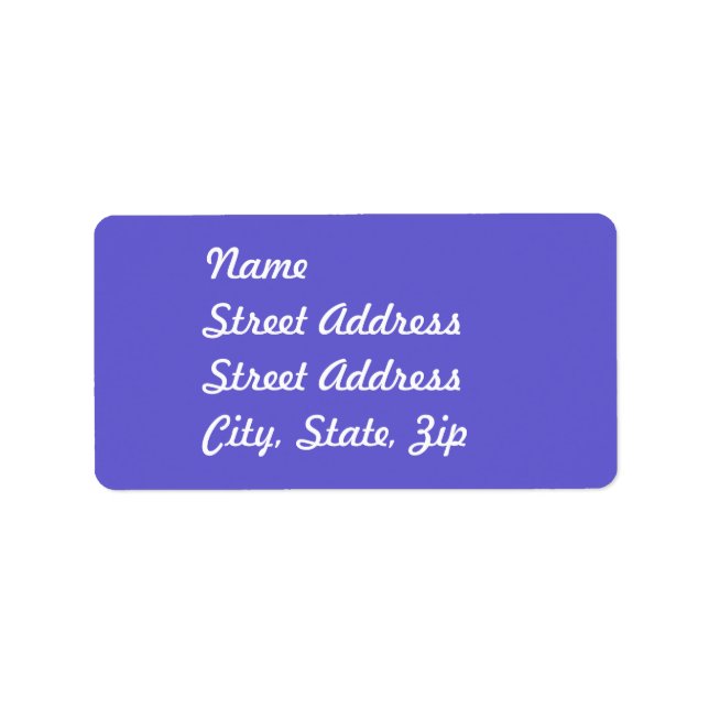 Etiqueta Cornflower Blue Address Sticker (Frente)