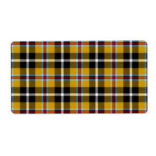 Etiqueta Cornish National Tartan Yellow and Black Xadrez