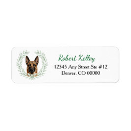 Etiqueta Coroa de Folha de Eucalipto do Malinois Belga