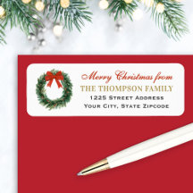 Coroa de Natal em Aquarela Endereço da Família Fel