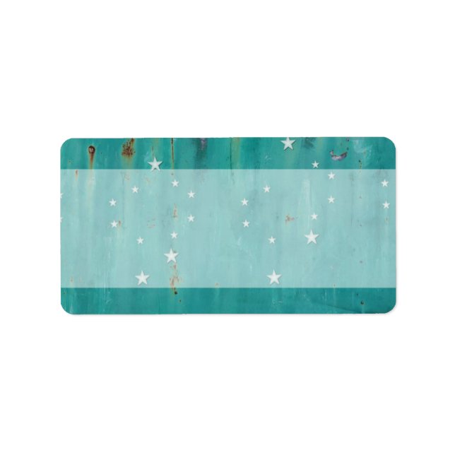 Etiqueta Correspondência - Adicionar Estrelas de Turquesa R (Frente)