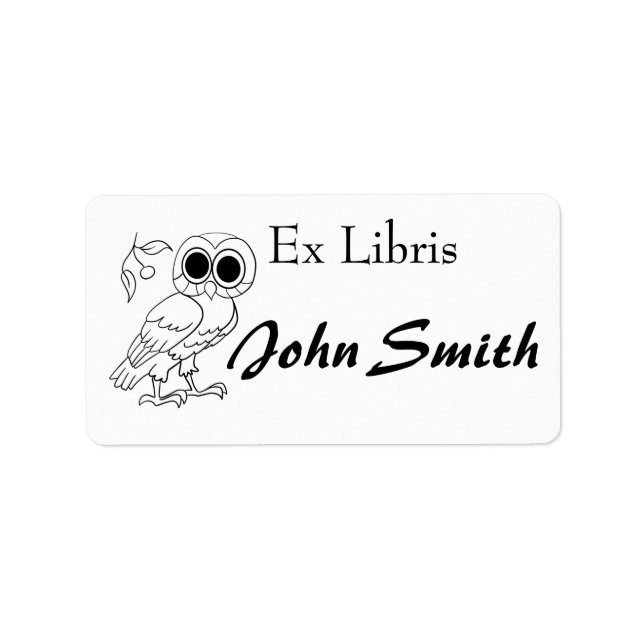 Etiqueta Coruja Bookplate (Frente)