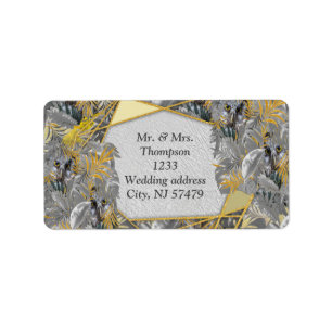 Etiqueta Corujas - Folhas de plantas em Cinzas/Amarelo 2021