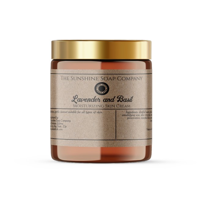 Etiqueta cosmética de sabão do estilo papel Kraft  (Criador carregado)