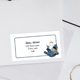 Etiqueta Costeira, praia azul, íris elegante moderna