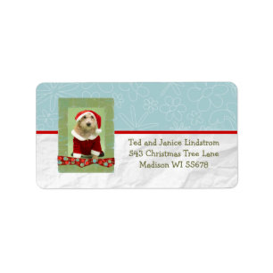 Etiqueta Costume do quadro da foto do Natal personalizado