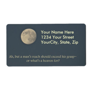 Etiqueta Cotação Robert Browning da Lua Completa