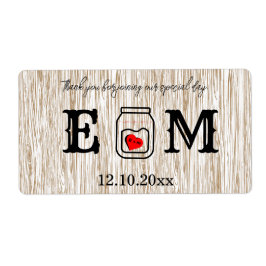 Etiqueta Country chic mason jar wedding