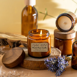 Etiqueta Country Kraft Star e Berries Candle Label