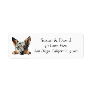 Etiqueta Covineiro australiano Cachorro Azul Heeler