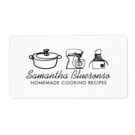 Etiqueta Cozinhando padaria comida caseira minimal