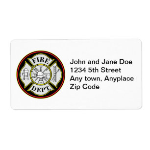 Etiqueta Crachá redondo do corpo de bombeiros