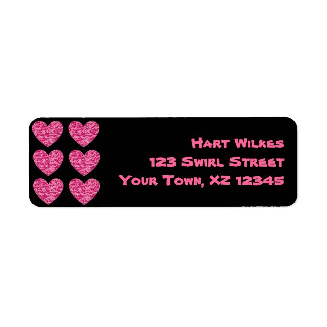 Etiqueta Crackle Hearts (Frente)