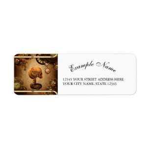 Etiqueta Crânio de Steampunk