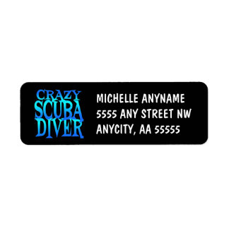 Etiqueta Crazy Scuba Diver