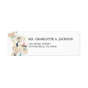 Etiqueta Cream Pumpkin Eucalyptus Fall Chic Wedding Endere