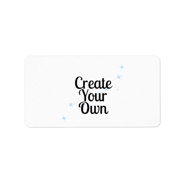 Etiqueta Create Your Own (Frente)