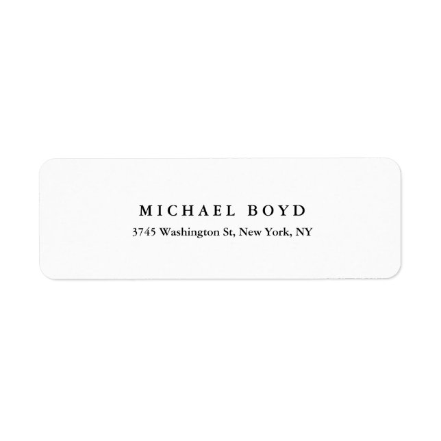 Etiqueta Creative Black & White Classical Professional (Frente)