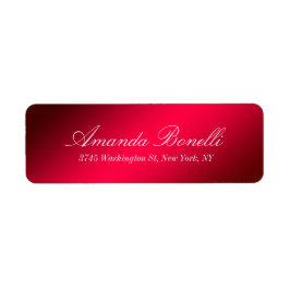 Etiqueta Creative Handwrite Elegante Modern Carmine Red