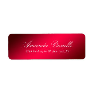 Etiqueta Creative Handwrite Elegante Modern Carmine Red