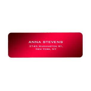 Etiqueta Creative Red Professional Elegant Modern