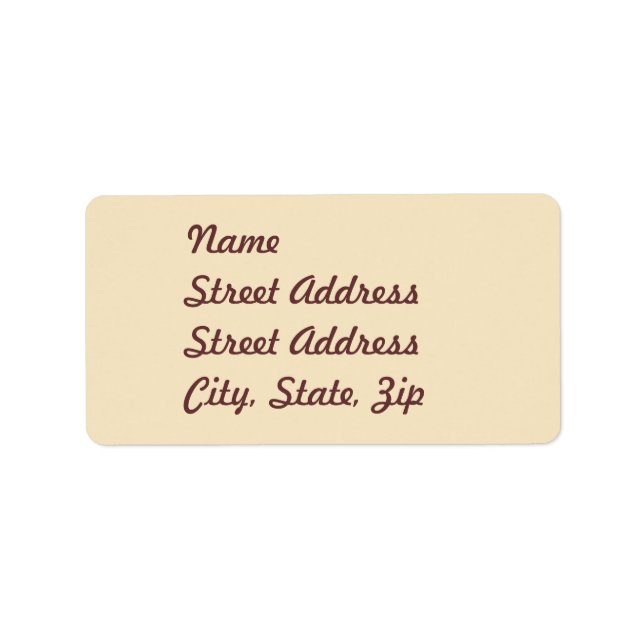 Etiqueta Creme Address Sticker (Frente)