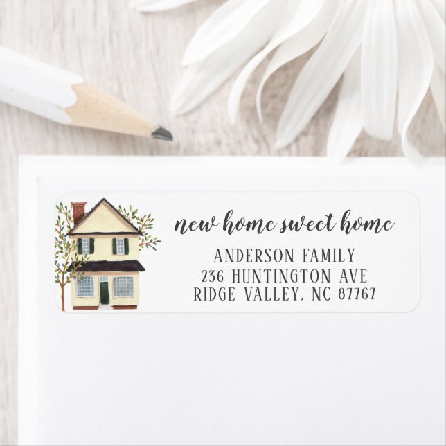 Etiqueta Creme Home Sweet HomeAddress Label (Insitu)
