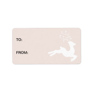 Etiqueta Creme Stone White Reindeer