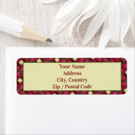 Etiqueta Creme verde e cor-de-rosa