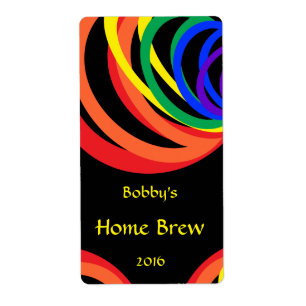 Etiqueta crescente da cerveja do arco-íris