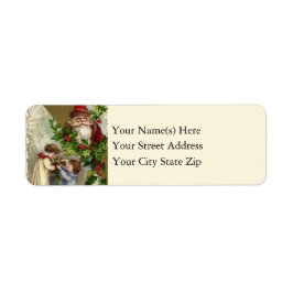 Etiqueta Crianças enforcando Holly Vintage