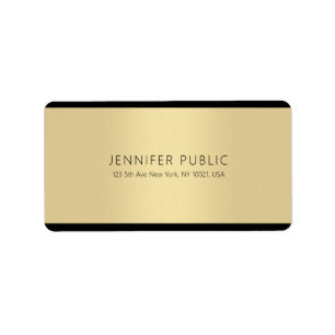 Etiqueta Criativo Dourado moderno, simples Modelo profissio