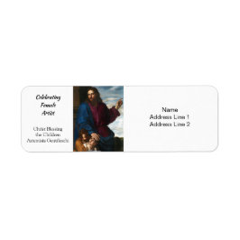 Etiqueta Cristo Bênção das Crianças Artemisia Gentileschi