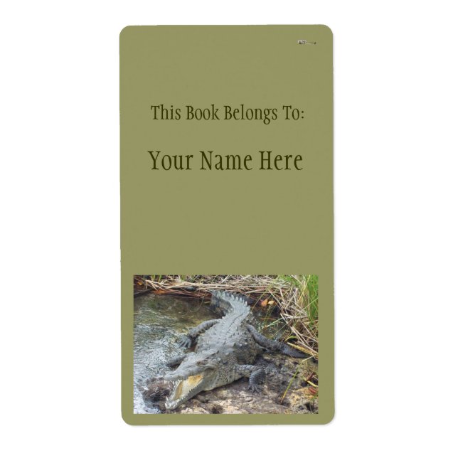 Etiqueta Crocodilo de Água Salgada jamaicano (Frente)