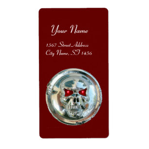 Etiqueta CROME SKULL Red