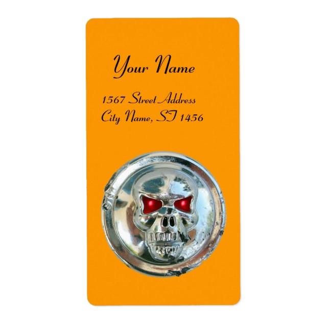 Etiqueta CROME SKULL Yellow (Frente)