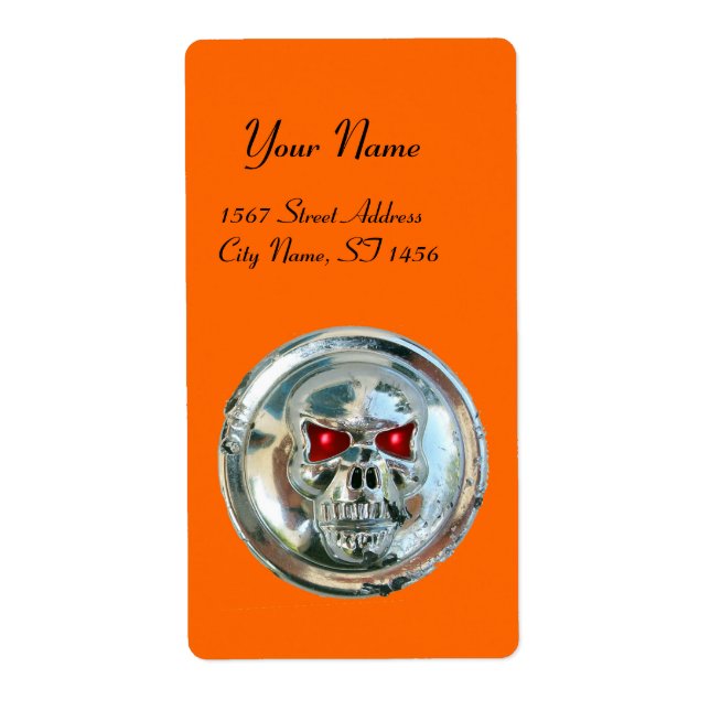 Etiqueta CROME SKULL Yellow (Frente)