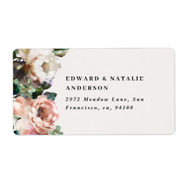 Etiqueta crosta eólica botânica elegante escura moderna rús