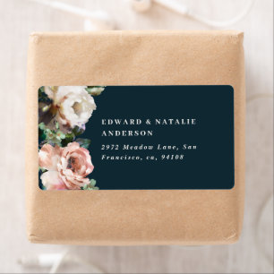 Etiqueta crosta eólica botânica elegante escura moderna rús