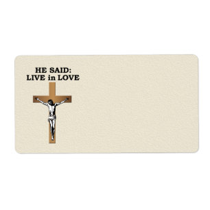 Etiqueta Crucifixo