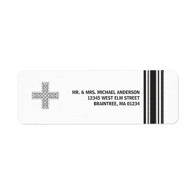 Etiqueta Cruz Celta e Bandas (Frente)