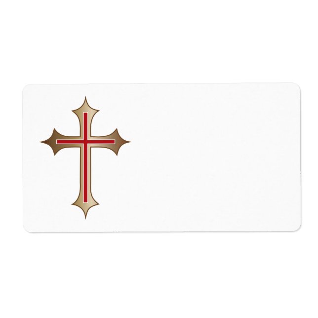Etiqueta Cruz cristã (Frente)
